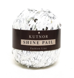 Shine Pail (Kutnor) 175 белый с серебром, пряжа 50г