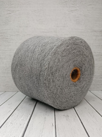 Angora Soft (Haitong Textile) H903 серый меланж, пряжа бобинная китайская 1г