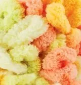 Puffy Fine Color (Alize) 6313 салат-желтый-персик, пряжа 100г