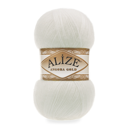Angora Gold (Alize) 62 св.молочный, пряжа 100г
