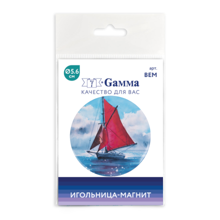 BEM 16 Алые паруса, игольница-магнит 56мм