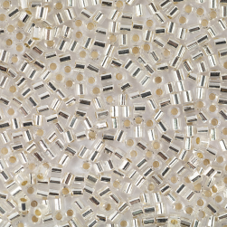 Miyuki Hexagon 15/0 0001 серебристый, бисер 5 г (Япония)