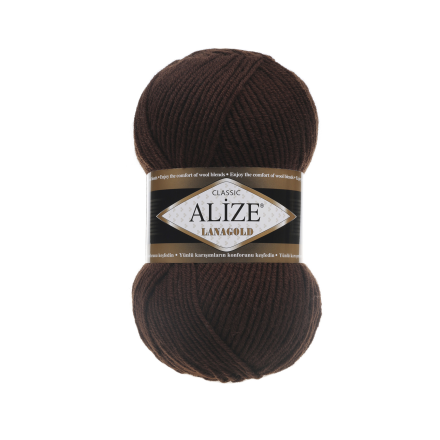 Lanagold (Alize) 26 шоколад, пряжа 100г