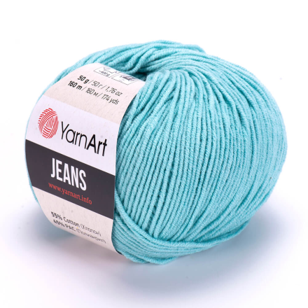 Jeans (Yarnart) 81 пыльная бирюза, пряжа 50г