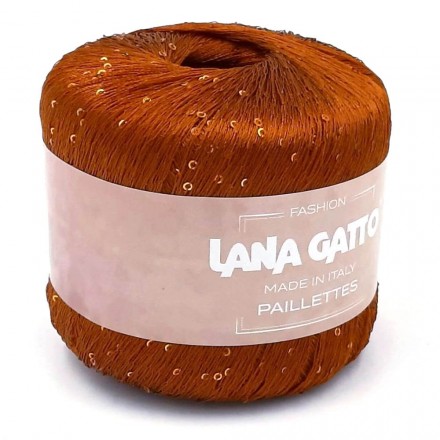 Paillettes LG (Lana Gatto) 8936 рыжий, пряжа 25г