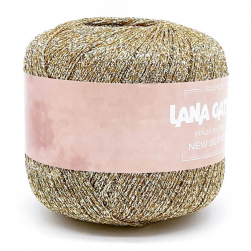 New Glitter (Lana Gatto) 9119 светлое золото, пряжа 25г