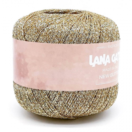 New Glitter (Lana Gatto) 9119 светлое золото, пряжа 25г