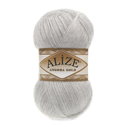 Angora Gold (Alize) 208 св.серый меланж, пряжа 100г