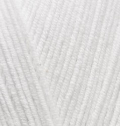 Cotton Gold (Alize) 55 белый, пряжа 100г