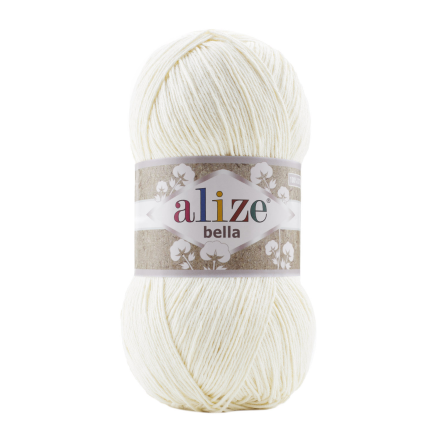 Bella (Alize) 62 молочный, пряжа 100г