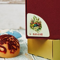 315 &quot;С Пасхой&quot; наклейка декоративная уголок