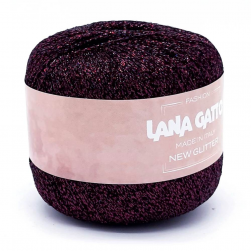 New Glitter (Lana Gatto) 9120 бордо, пряжа 25г