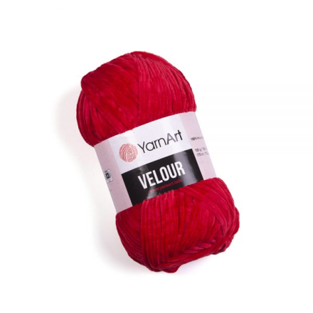 Velour (Yarnart) 846 красный, пряжа 100г