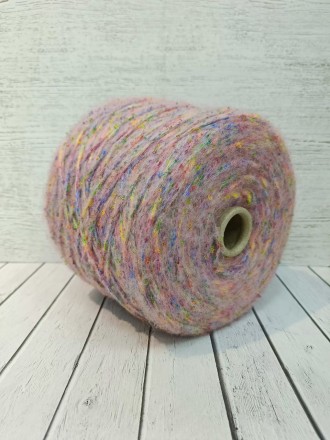 Lollipop (lineapiu) b5008 розовый, пряжа бобинная итальянская 1г