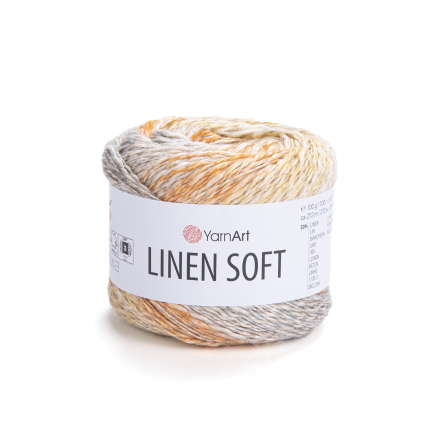 Linen Soft (Yarnart) 7403 солома-суровый, пряжа 100г