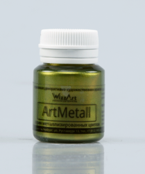 WM7.20 золото зеленое темное ArtMetall краска акриловая 20 мл