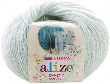 Baby Wool (Alize) 522 св.мята, пряжа 50г