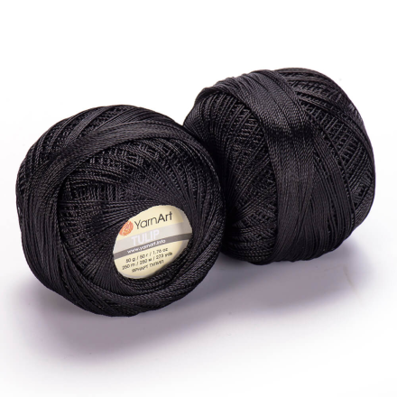 Tulip (Yarnart) 400 Черный, пряжа 50г