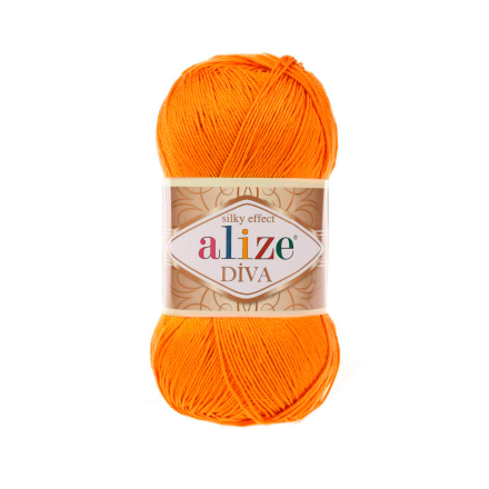 Diva (Alize) 120 оранжевый, пряжа 100г