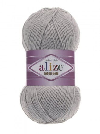 Cotton Gold (Alize) 21 т.серый, пряжа 100г