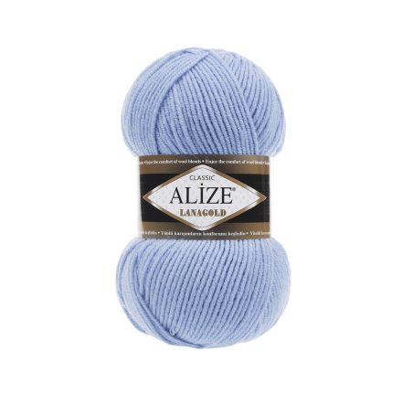 Lanagold (Alize) 40 голубой, пряжа 100г