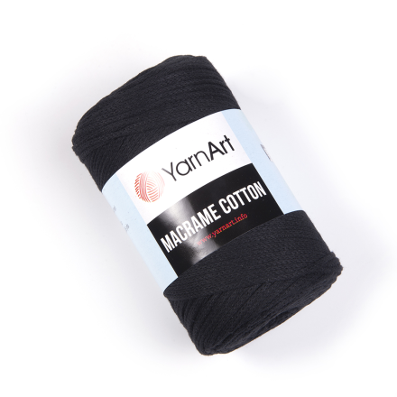 Macrame Cotton (Yarnart) 750 черный, пряжа 250г
