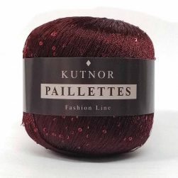 Paillettes (Kutnor) 029 спелый гранат, пряжа 50г