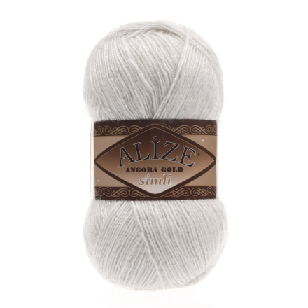 Angora Gold Simli (Alize) 599 слоновая кость, пряжа 100г