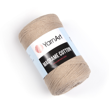 Macrame Cotton (Yarnart) 768 бежевый, пряжа 250г