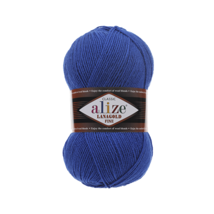 Lanagold Fine (Alize) 141 василек, пряжа 100г