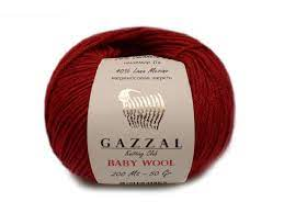 Baby wool (Gazzal) 816 бордо, пряжа 50г