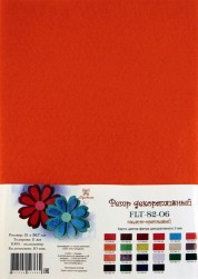 FLT-S2-06 фетр декоративный оранжевый 180г, 21х30см, 2мм