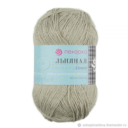 Льняная (Пехорка) 371 Натур.серый, пряжа 100г