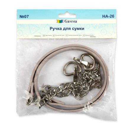 HA-26 серый\никель, ручка для сумки, 109 см