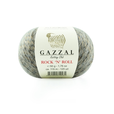 Rock-n-Roll (Gazzal) 13952 черно золотой меланж, пряжа 50г
