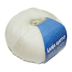 Maxi Soft (Lana Gatto) 10001 белый, пряжа 50г
