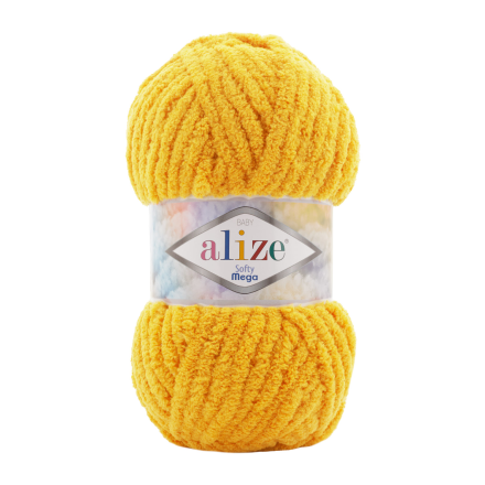 Softy Mega (Alize) 216 желток, пряжа 100г