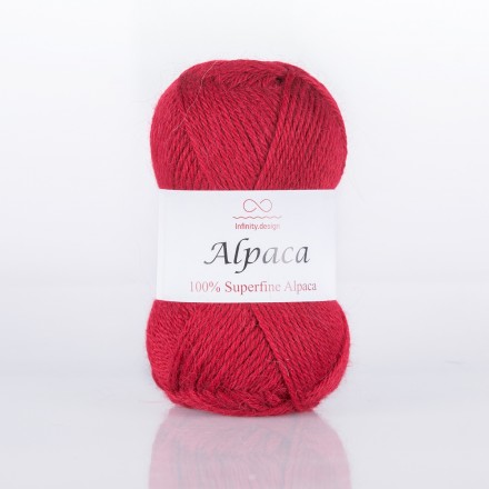 Alpaca (Infinity) 6085 вишня, пряжа 50г
