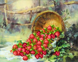 4198 &quot;Клубника&quot; основа для вышивки бисером