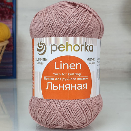 Льняная (Пехорка) 579 Св.кофейный, пряжа 100г