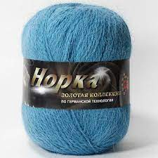 Норка длинноворсная (Color city) 859 св.джинсовый, пряжа 50г