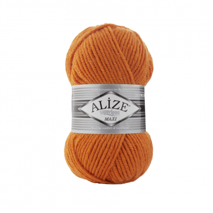 Superlana maxi (Alize) 225 оранжевый, пряжа 100г