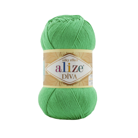 Diva (Alize) 778 яркая зелень, пряжа 100г