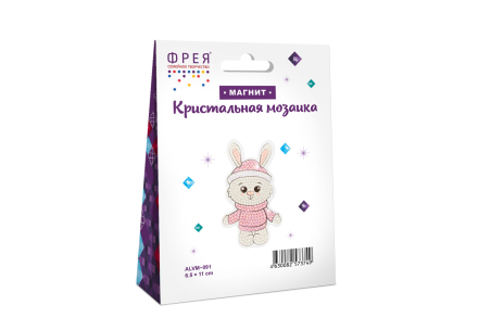 ALVM-091 магнит &quot;Нарядная зайка&quot; алмазная мозаика 6,5х11 см