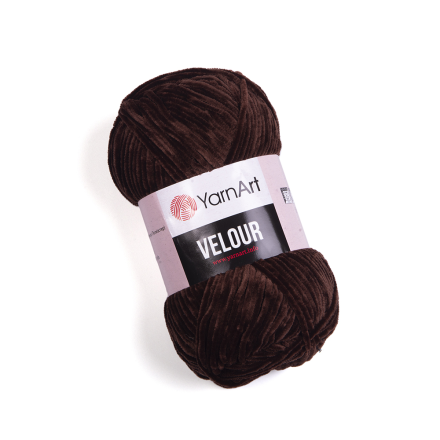 Velour (Yarnart) 852 коричневый, пряжа 100г