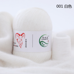Aurum Cashmere с нитью (Menca) 001 белый, пряжа 50г