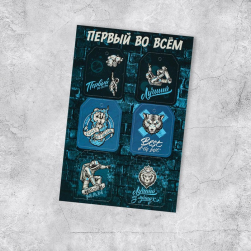 7291198 &quot;Первый во всем&quot; шильдик 6шт 7х5 см