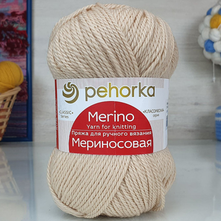 Мериносовая (Пехорка) 89 фрез пряжа 100г