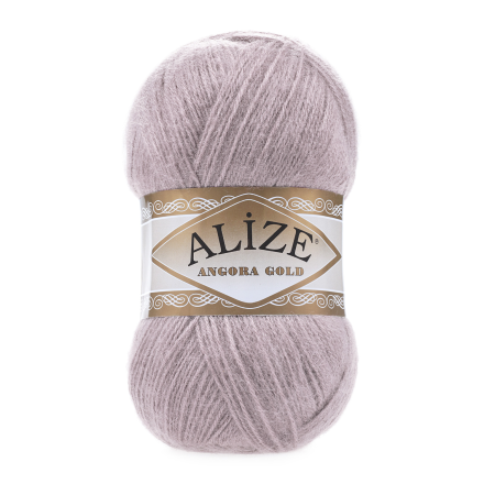 Angora Gold (Alize) 163 серая роза, пряжа 100г
