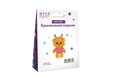 ALVM-092 магнит &quot;Праздничный мишка&quot; алмазная мозаика 5,5х10,5 см
